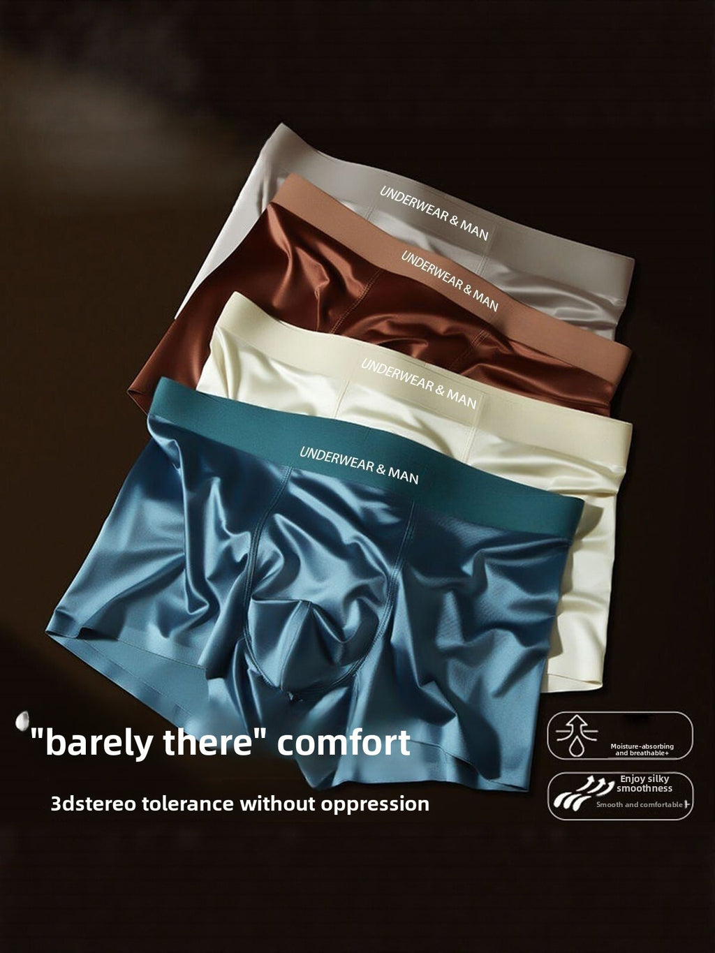 Ice Silk Breathable Boxer Briefs for Men