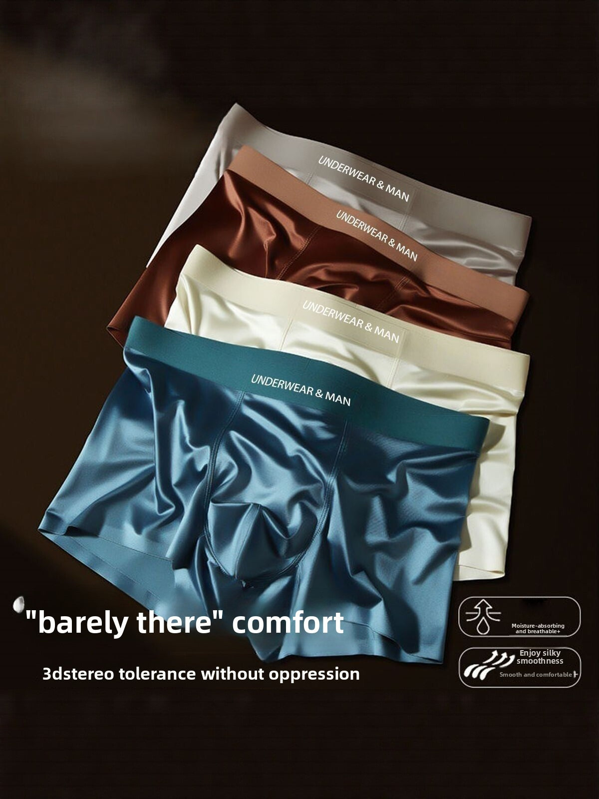 Ice Silk Breathable Boxer Briefs for Men