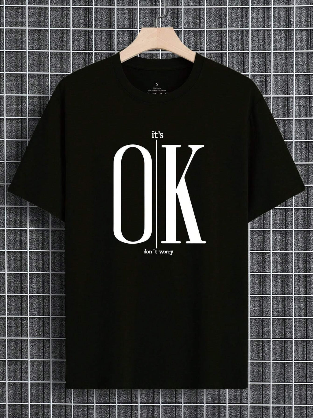 Ok Graphic Round Neck Short Sleeve T-shirt