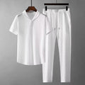 The Cuban Collar Short-Sleeved Two-Piece Set