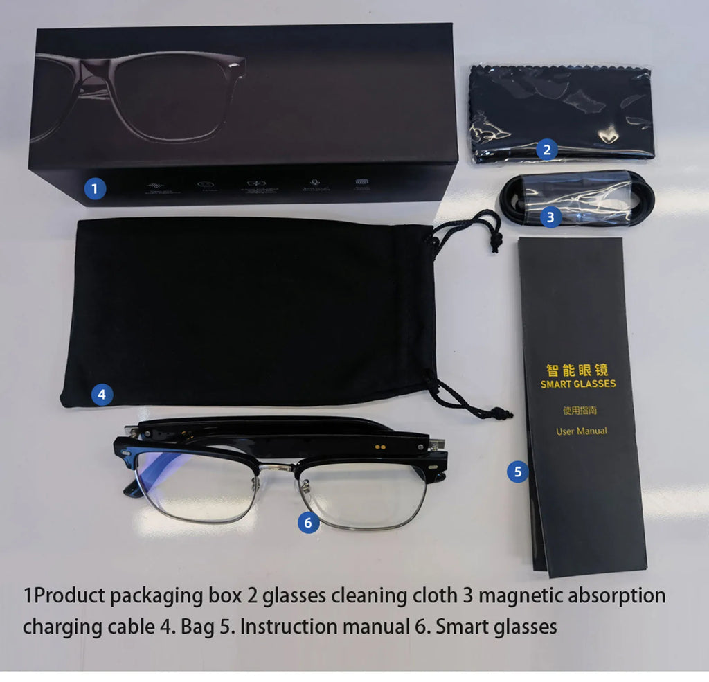 E13 Smart High-Tech Sun glasses BT5.0 Blue Light Protection Real Time Translation AI Assistant Video Call Compatible for Xiaomi