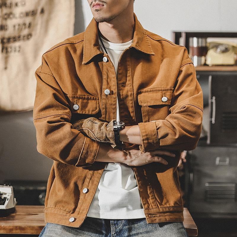 Men's Vintage Heavyweight Denim Jacket - Spring 2024 Trend