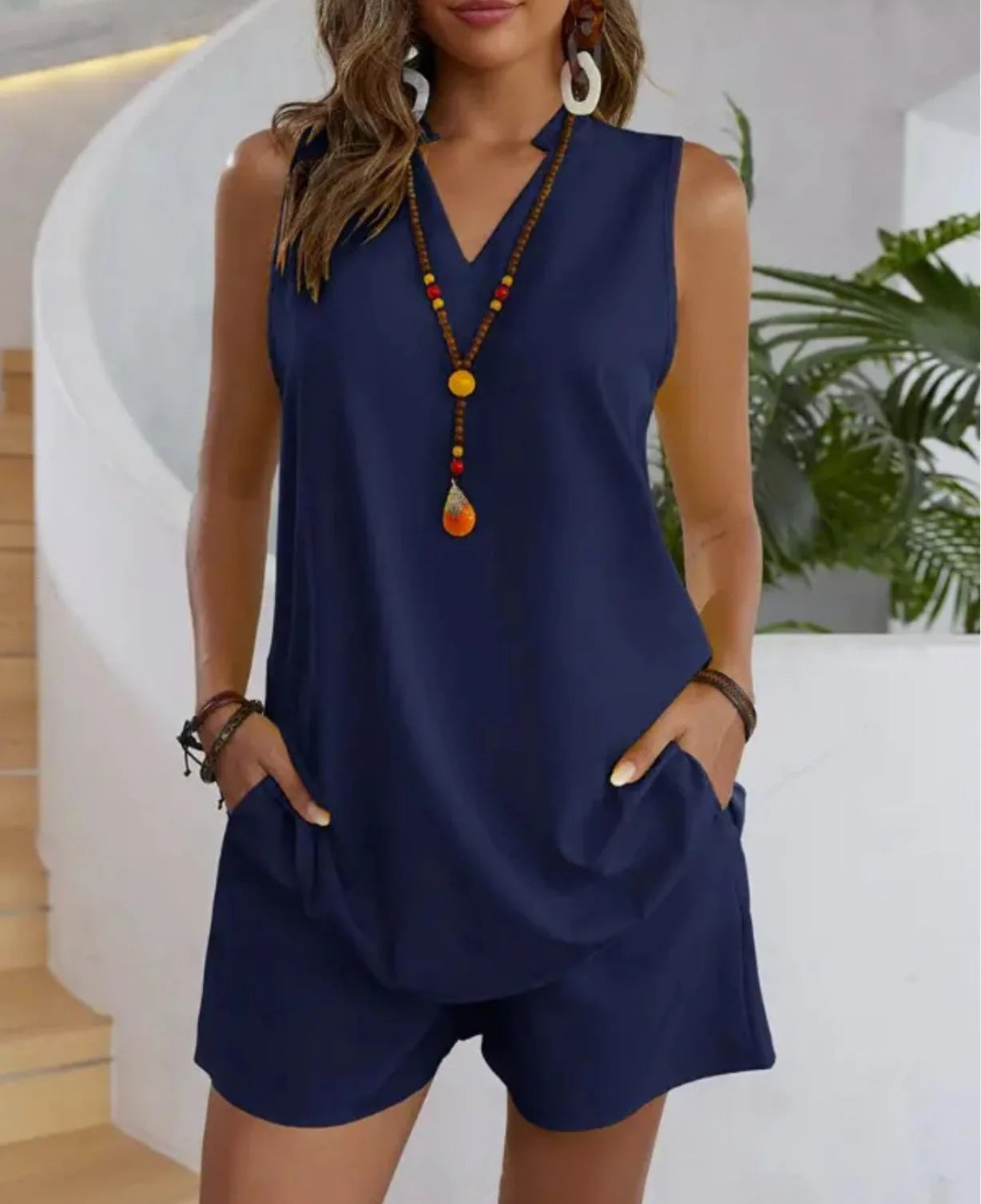 Fashion Macaron Color Shirt And Shorts