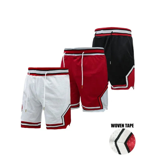 Athletic Gym Men's Mesh Shorts-Workout Black Quick Dry Basketball Shorts with Pockets for Running Casual Activewear