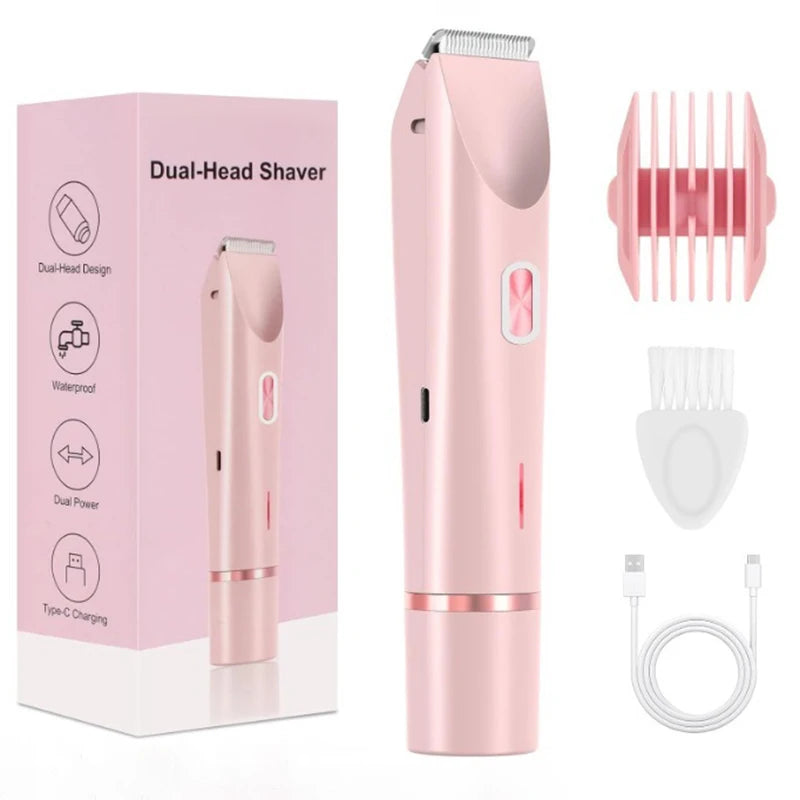 Woman Double Head Electric Shaver Dual Purpose Female Razor Body Epilator Leg Underarm Bikini Electric Hair Remover Trimmer