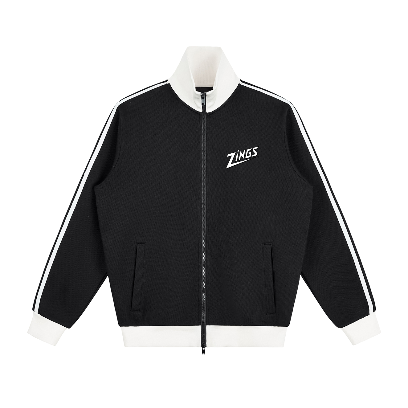 Contrast Side Stripe Fleece Track Jacket