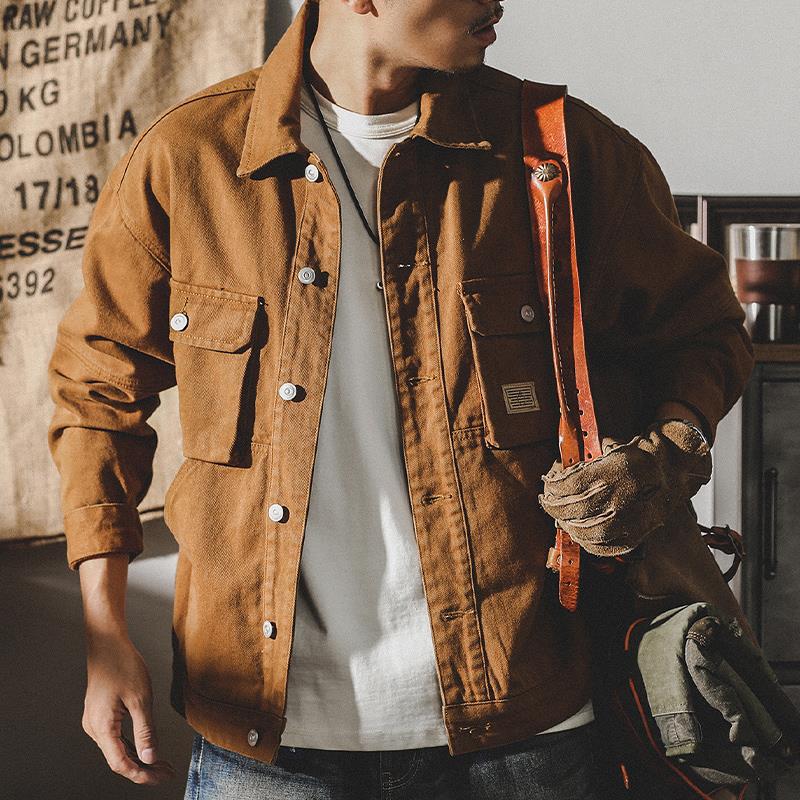 Men's Vintage Heavyweight Denim Jacket - Spring 2024 Trend