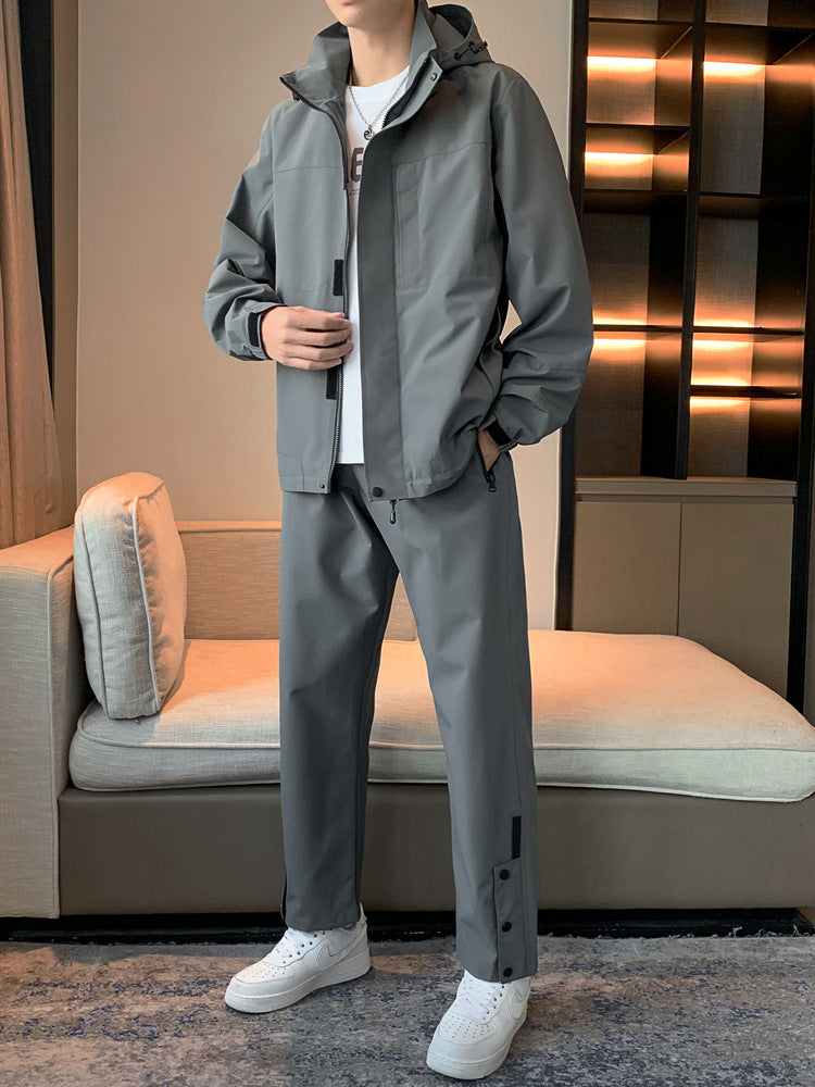 Men's Casual Hooded Sports Jacket for Spring & Autumn