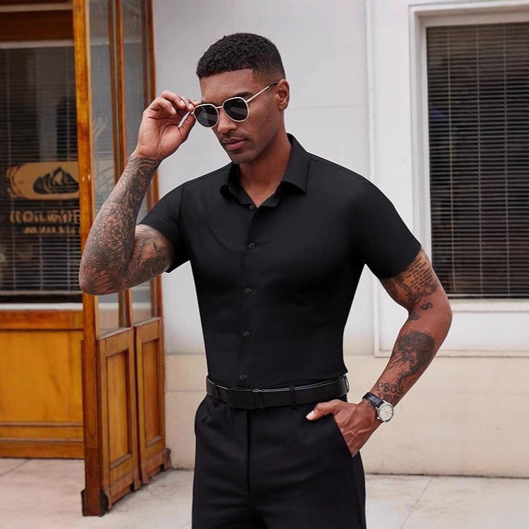 Stretch Short Sleeve Mens Shirt