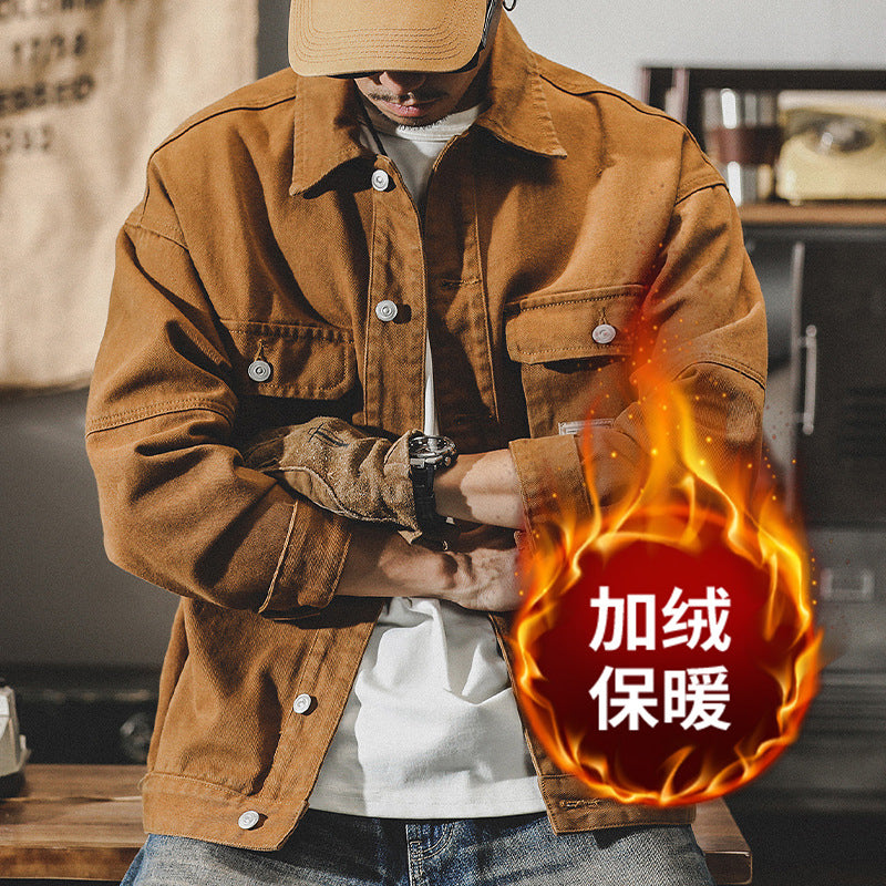 Men's Vintage Heavyweight Denim Jacket - Spring 2024 Trend