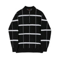 Men's Checkered Lapel Knit Polo Shirt