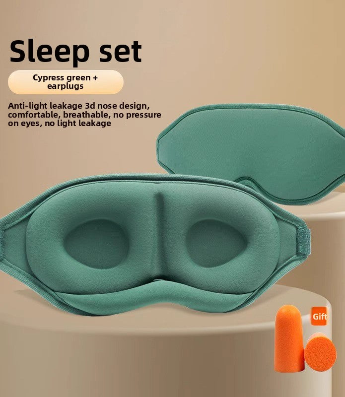 3D Light-Blocking Sleep Eye Mask with Earplugs