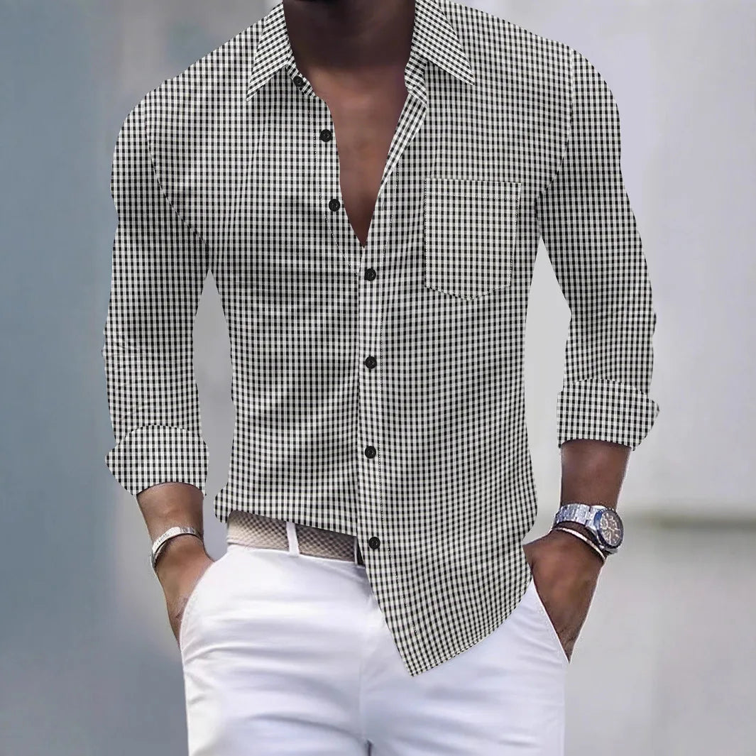 New vintage check-printed shirt