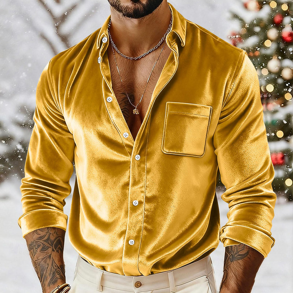Mens Velvet Shirt