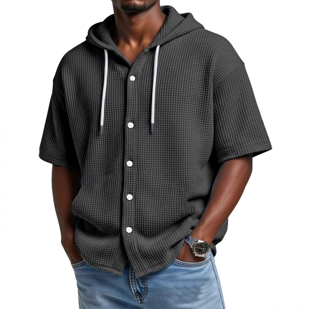 Mens Casual Hooded T-Shirt