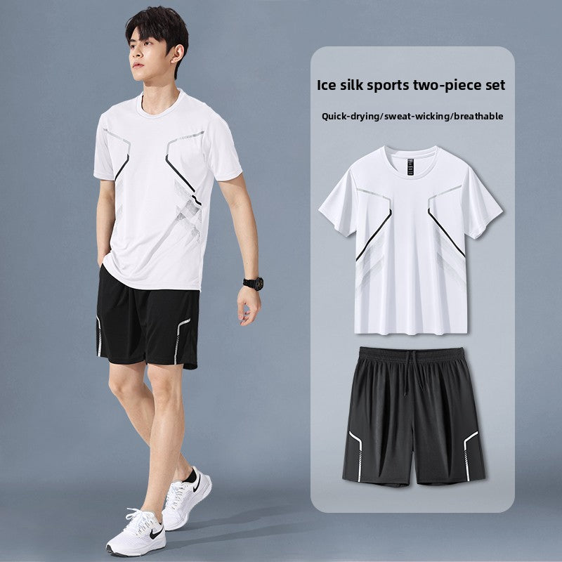 Sportswear Suit Men's Running Short-Sleeved Quick-Drying T-Shirt