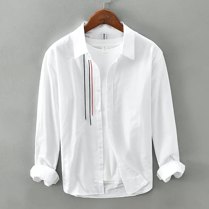 M8805 Autumn Korean Casual Long Sleeve Cotton Shirt