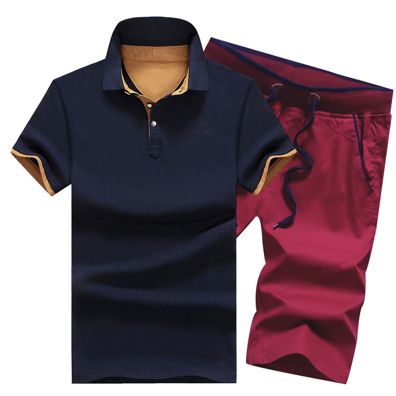 Men's Cotton Polo Shirt and Shorts