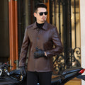 Mens Genuine Sheepskin Leather Jacket