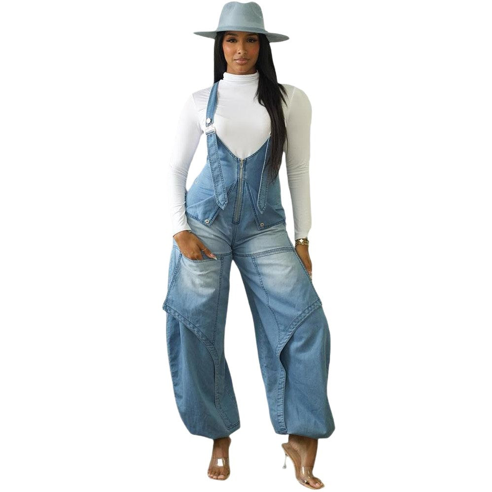Denim overalls