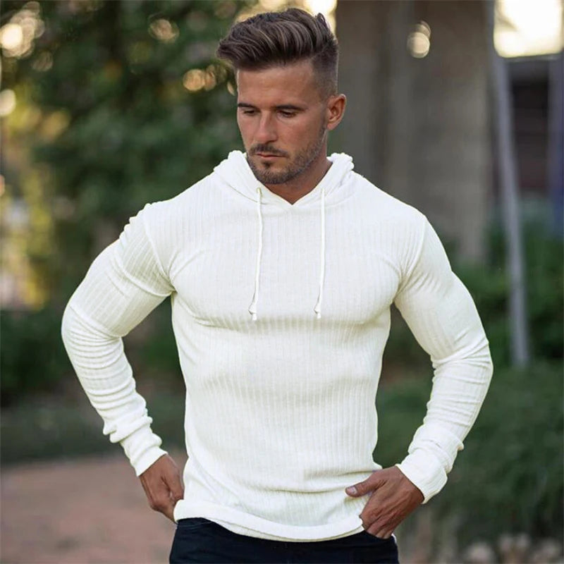 Men's Hooded  Long Sleeved Running T-shirts