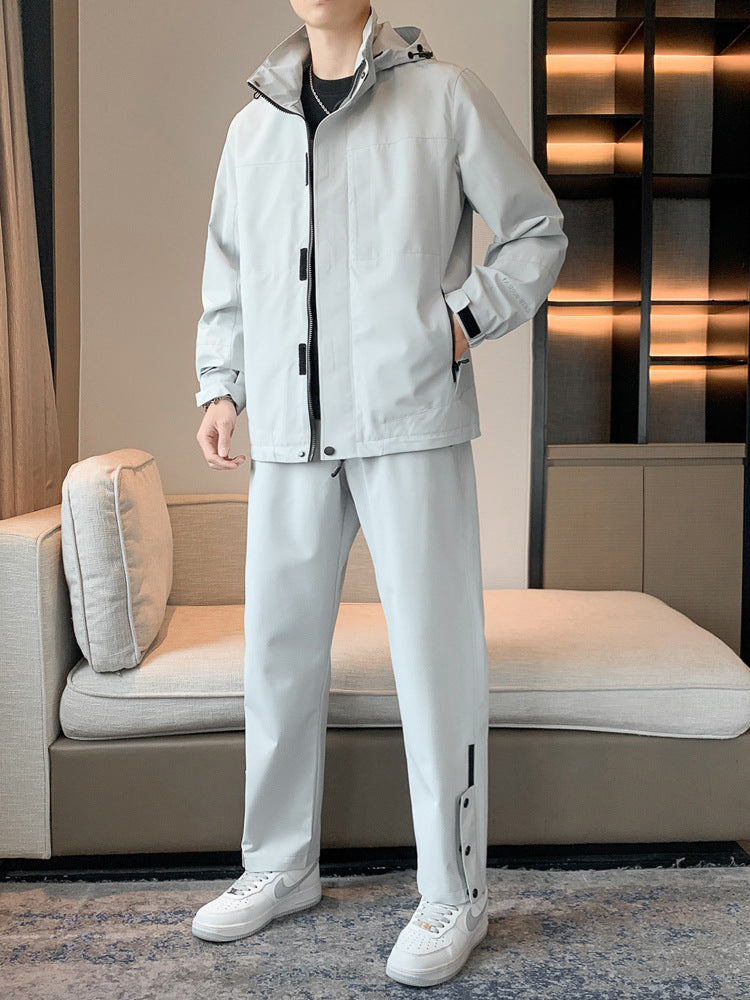 Men's Casual Hooded Sports Jacket for Spring & Autumn