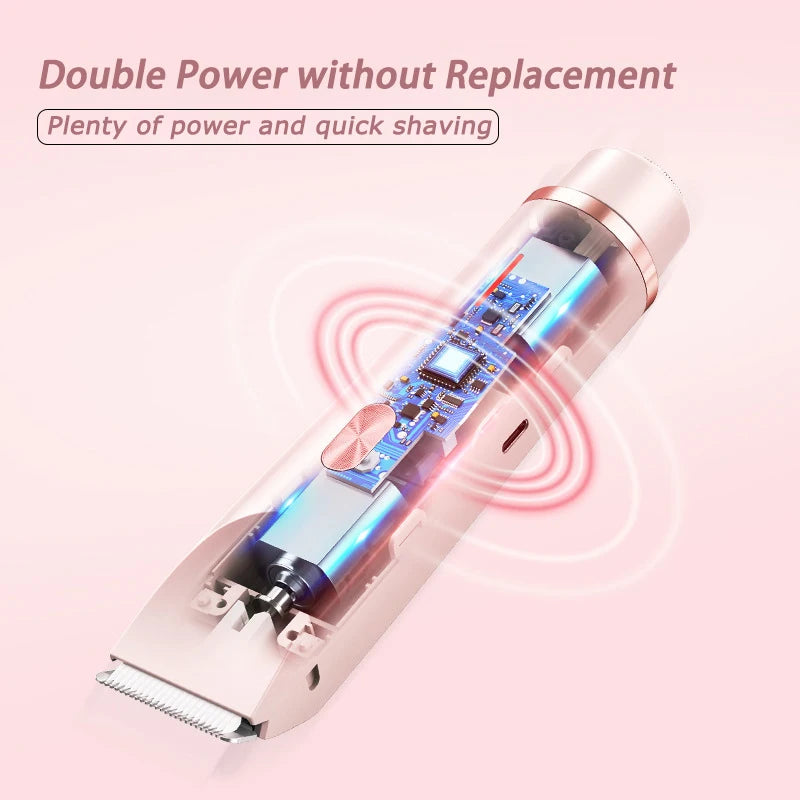 Woman Double Head Electric Shaver Dual Purpose Female Razor Body Epilator Leg Underarm Bikini Electric Hair Remover Trimmer