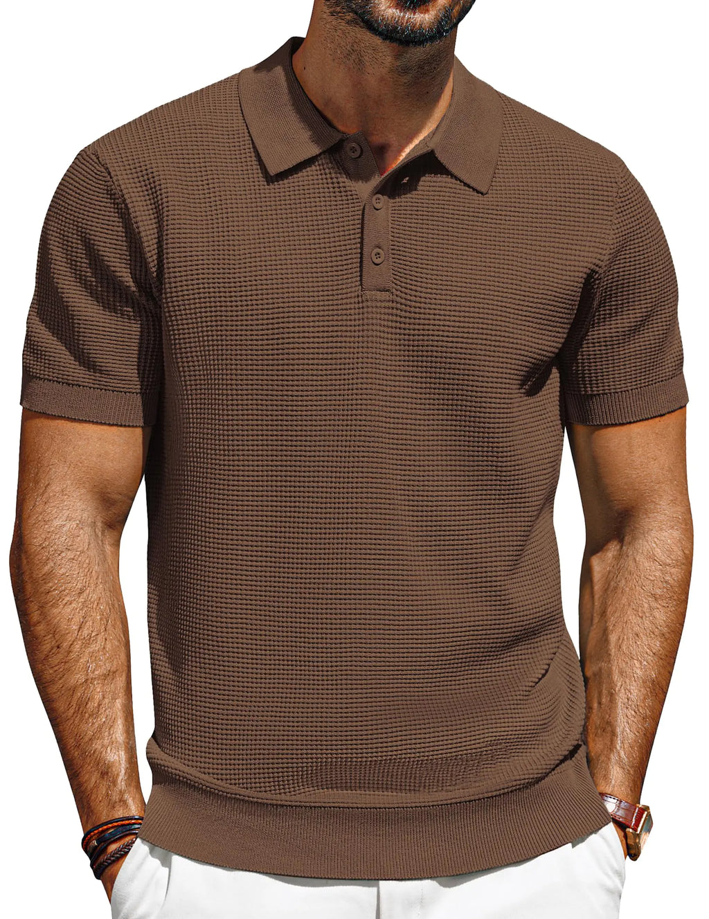 PJ PAUL JONES Mens Casual Knit Polo Shirts