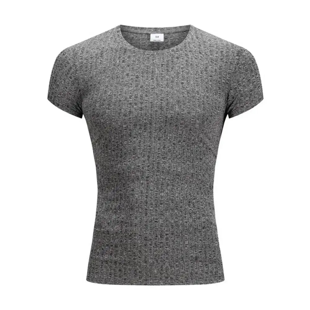 High Stretch Ice Silk Knit Stripe POLO Shirts Mens Slim Short-Sleeve Tops Tee Tshirt Lapel Neck Undershirt