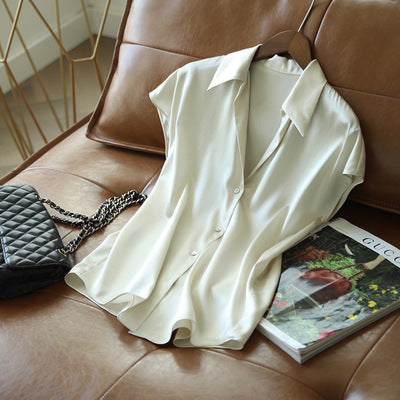 Womens Elegant Satin Shirt