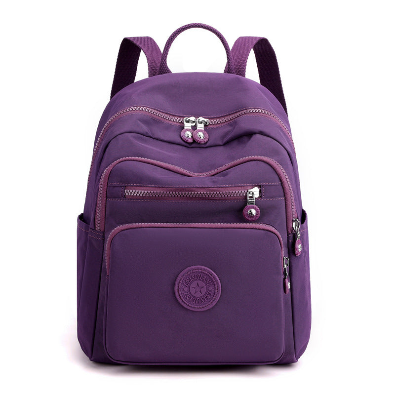 Stylish Women's Nylon Backpack - Large Capacity Travel Bag