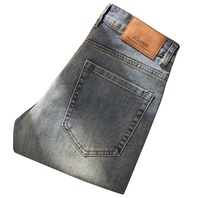 Straight Casual Pencil Straight Stretch Denim Trousers