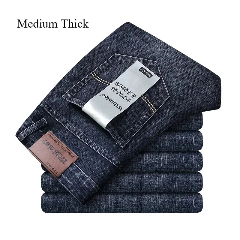 Business Stretch Denim Male Trousers