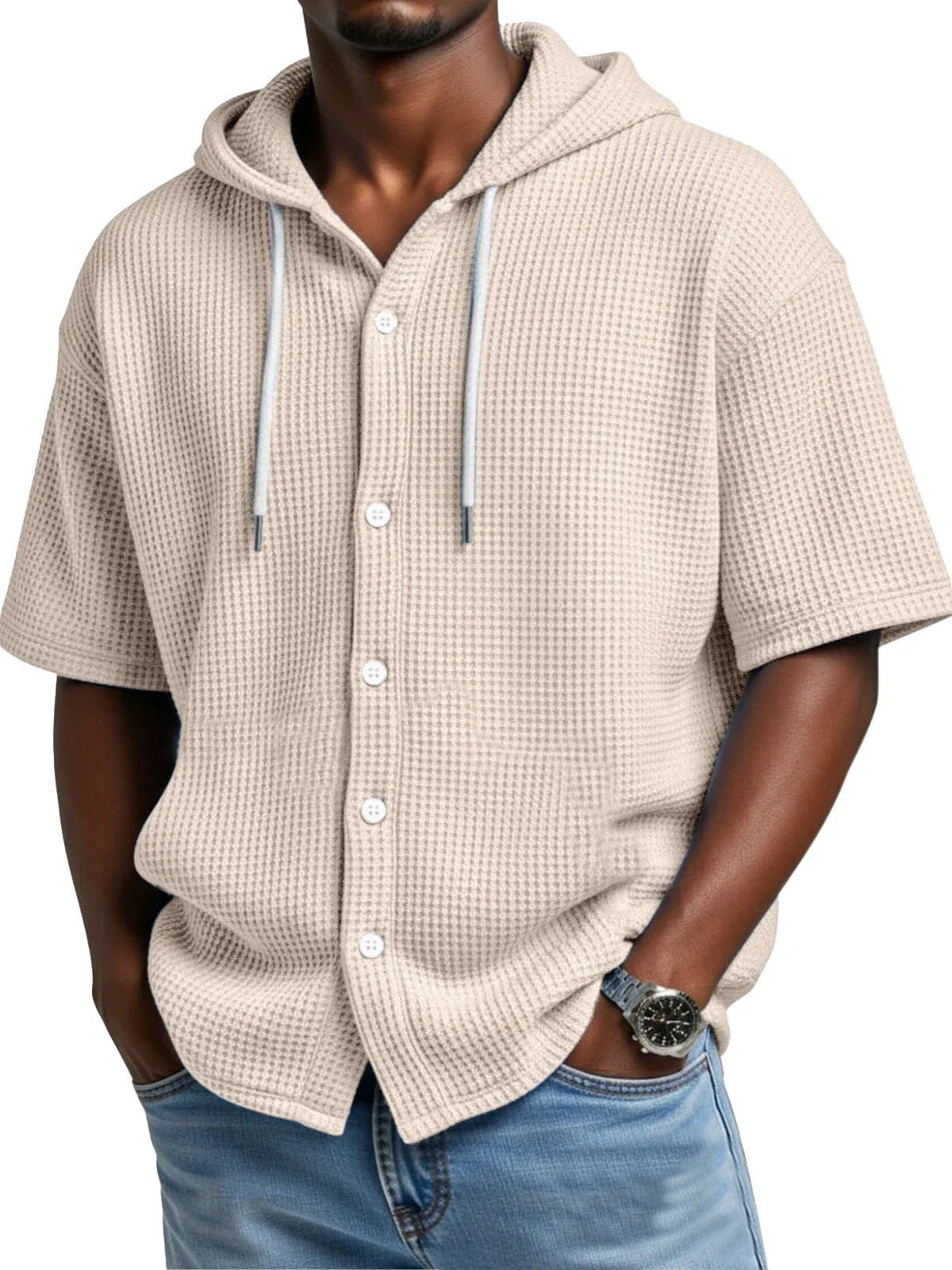 Mens Casual Hooded T-Shirt