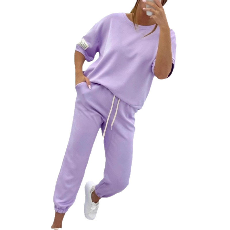 Women's Casual Offset Printing Suit Set