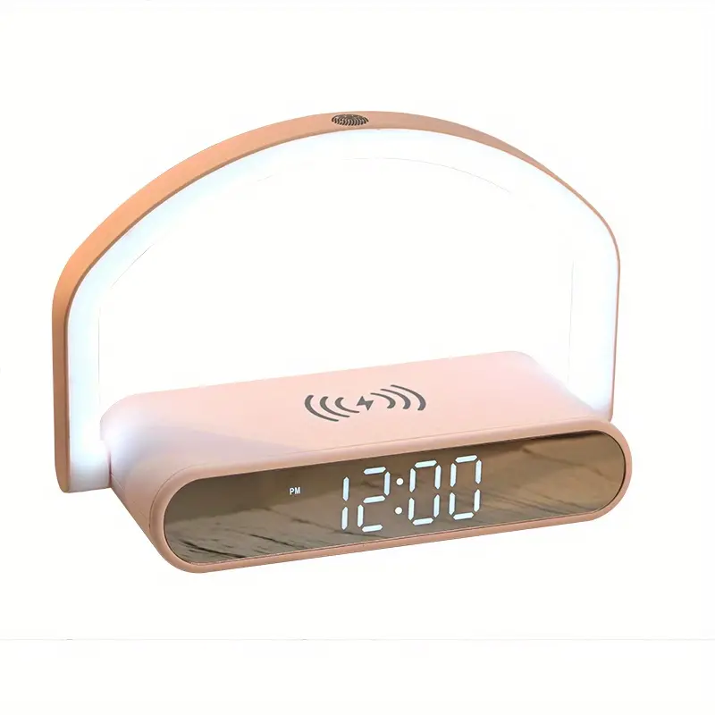LED Alarm Clock with Wireless Fast Charging & Night Light