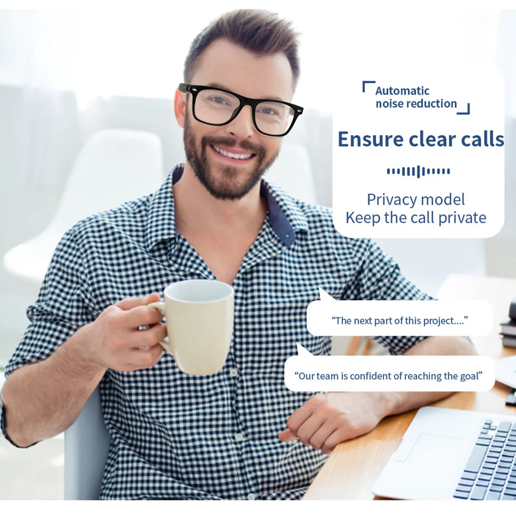 Smart Glasses Translate Language Bluetooth Call AI Voice Assistant Map Navigation Listen Songs Anti Blue Light Smart Eyeglasses