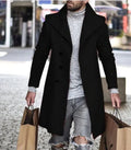 Mid-Length Men's Woolen Trench Coat