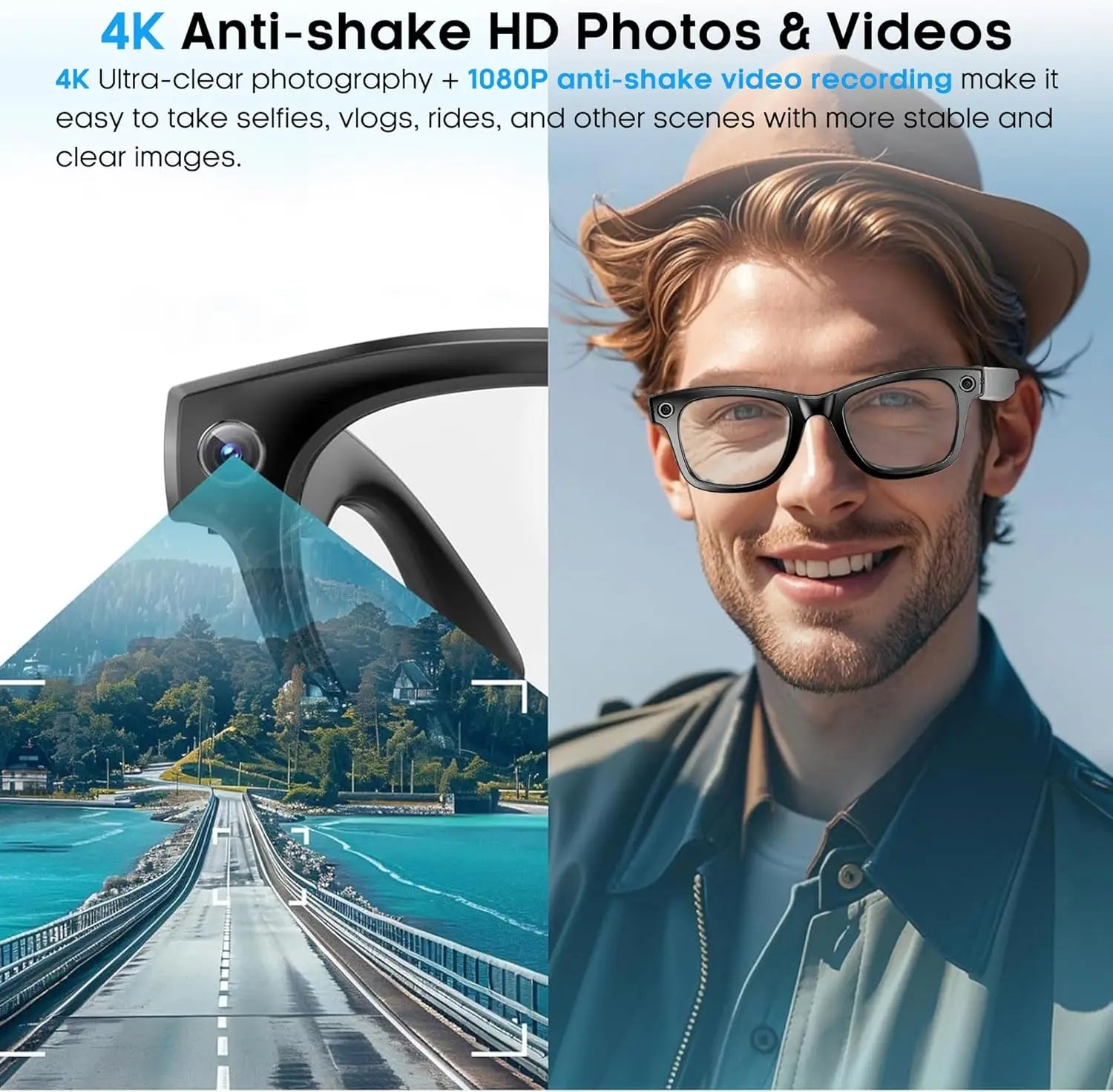 New Upgrade AI Man Smart Glasses With Camera Video Recording Photo Recognition Bluetooth Call Translation Voice Sunglasses Woman