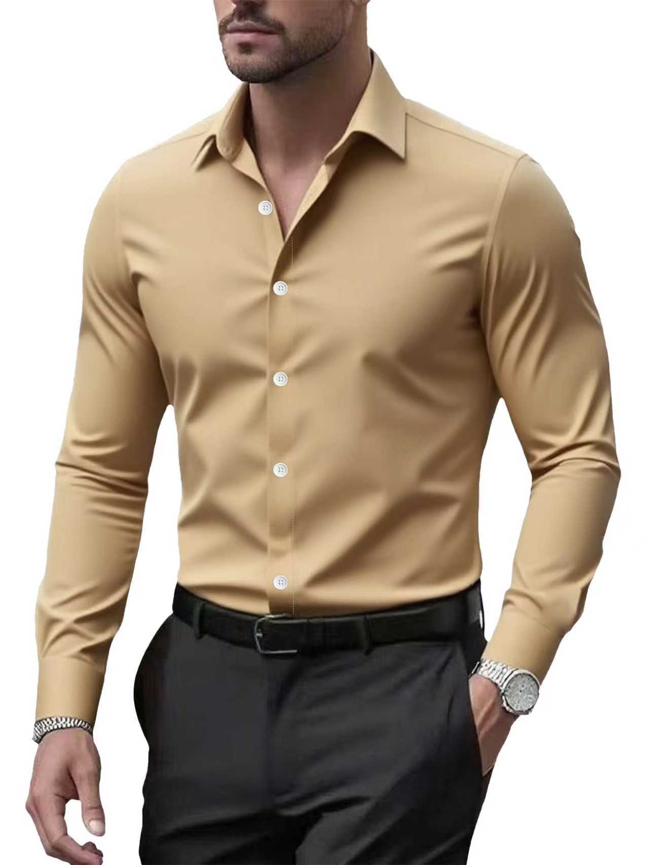 Men's Long Sleeve Cotton Blend Shirt