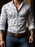Men's New Spring And Autumn Button Down Shirt