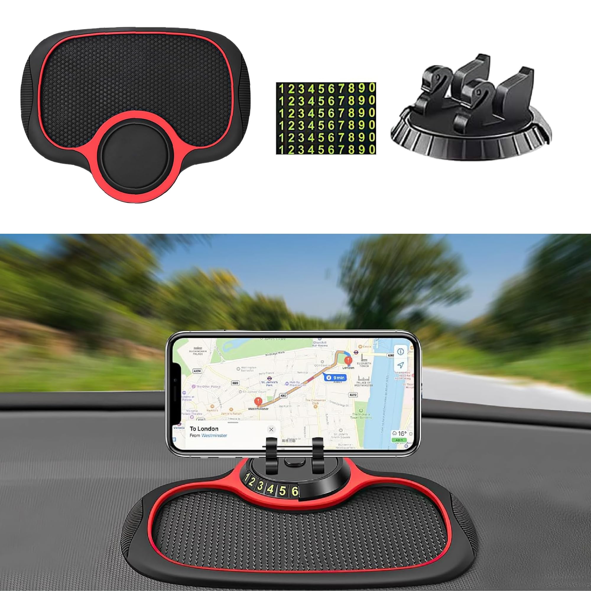 Draduo Multifunction Car Anti-Slip Mat Auto Phone Holder