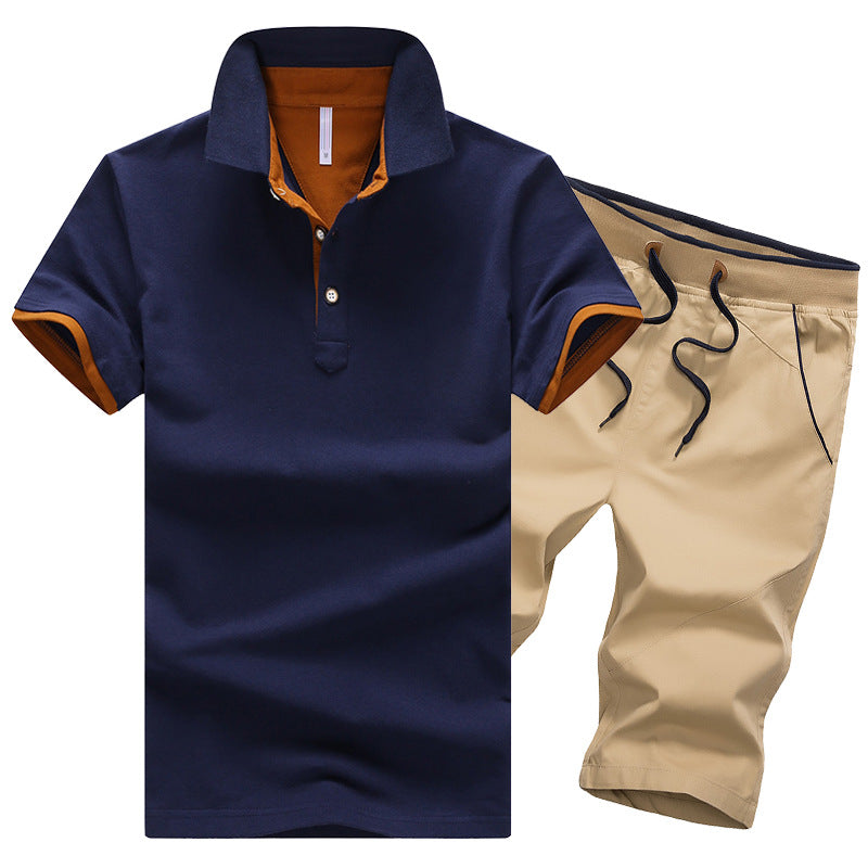 Men's Cotton Polo Shirt and Shorts