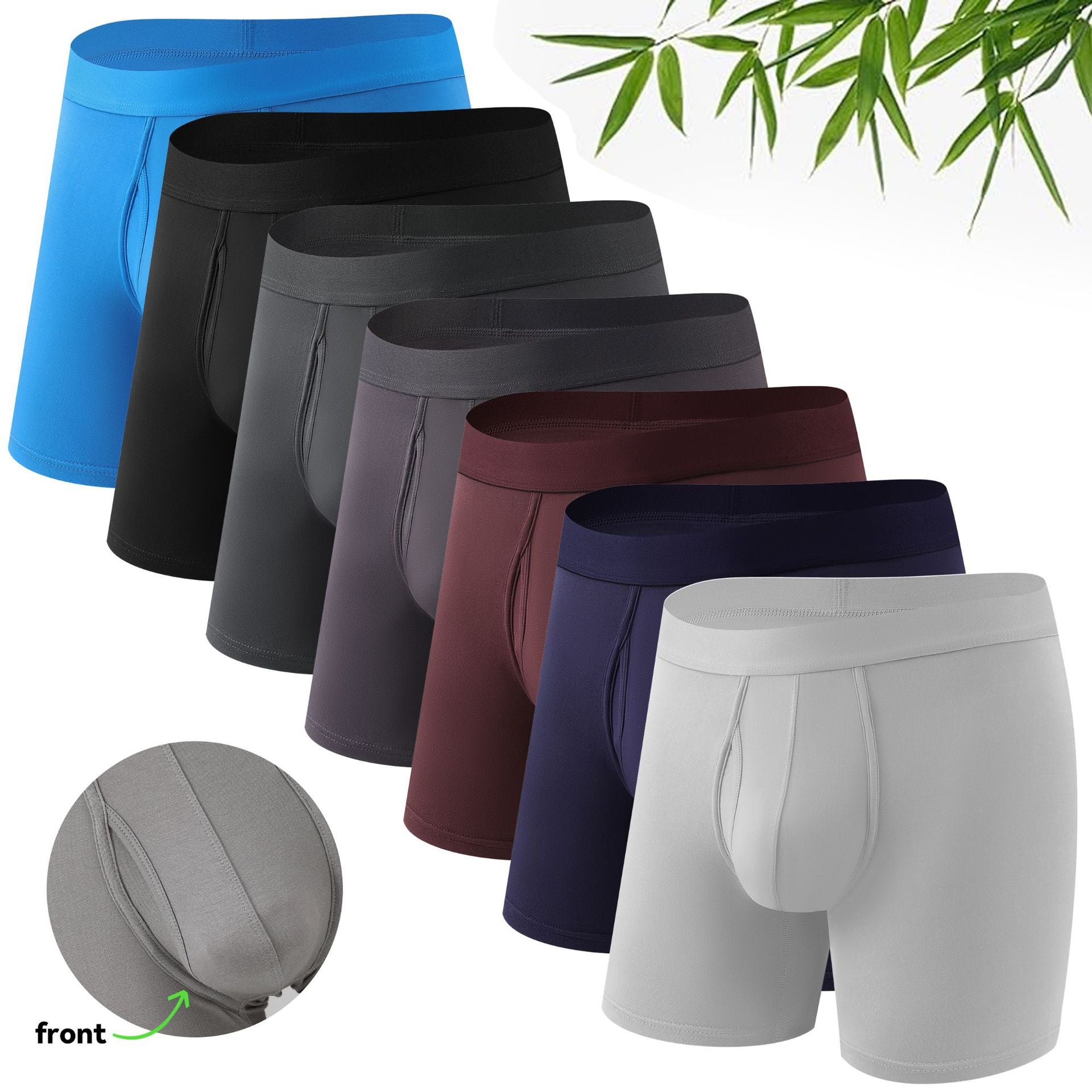 Men's Breathable Mid-Waist Boxer Briefs