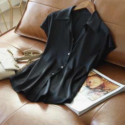 Womens Elegant Satin Shirt