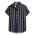 Men's Linen Button-Down Short Sleeve Shirt 2022