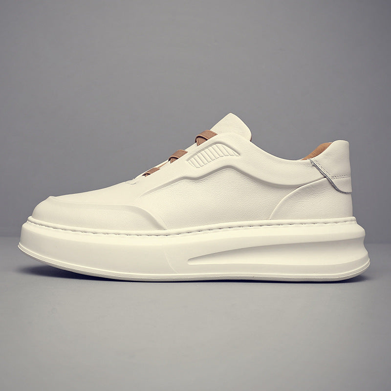 Men's Genuine Leather Low-Top Breathable Sneakers