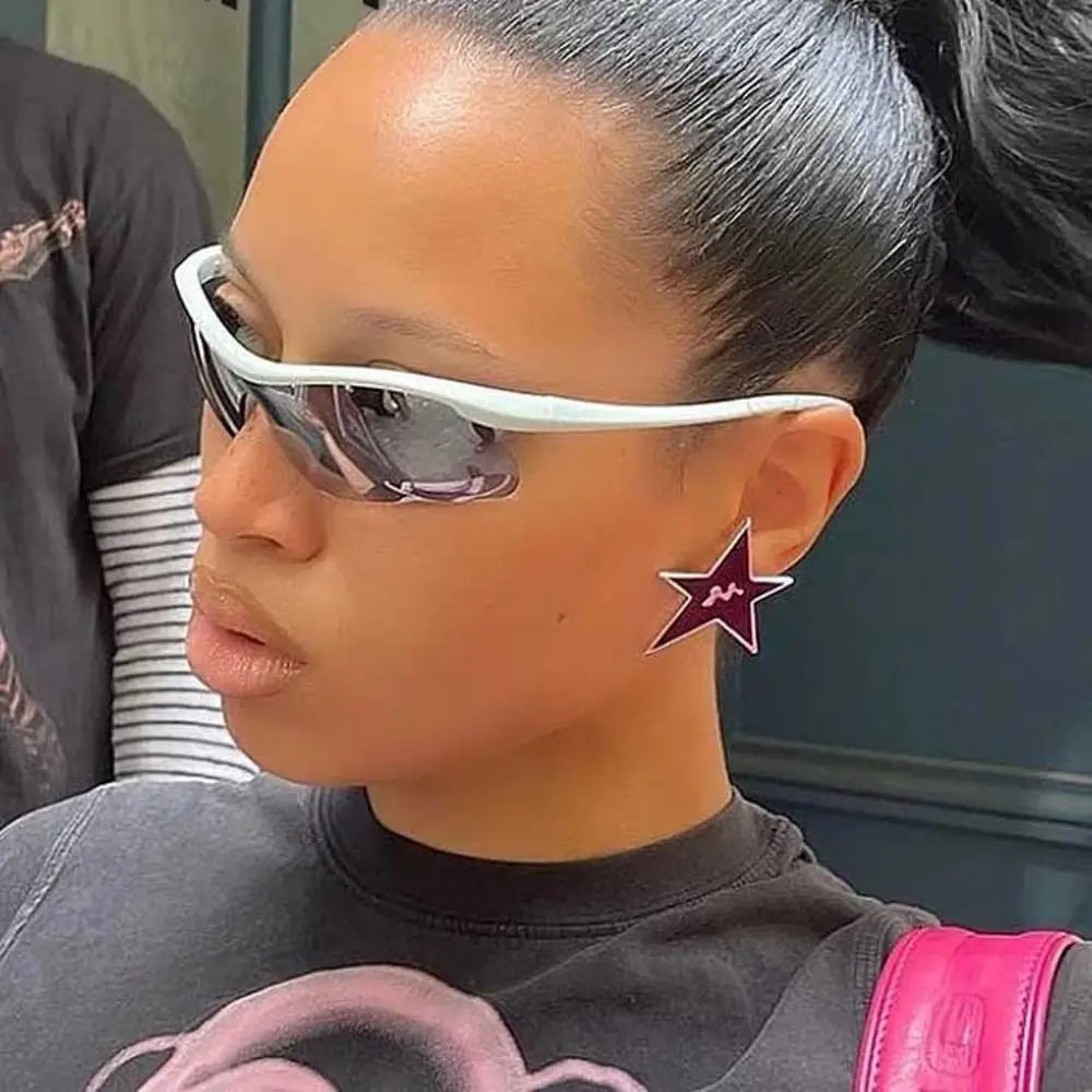 Outdoor Sports Sunglasses Fashion Women Men Semi Rimless Sun Glasses Cycling Goggles Bicycle Eyewear