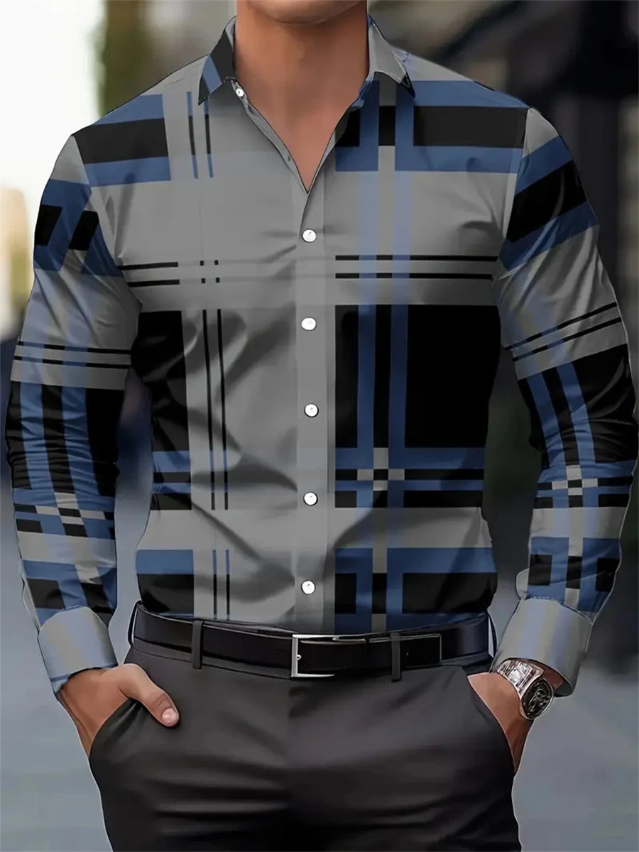 Men's New Spring And Autumn Button Down Shirt
