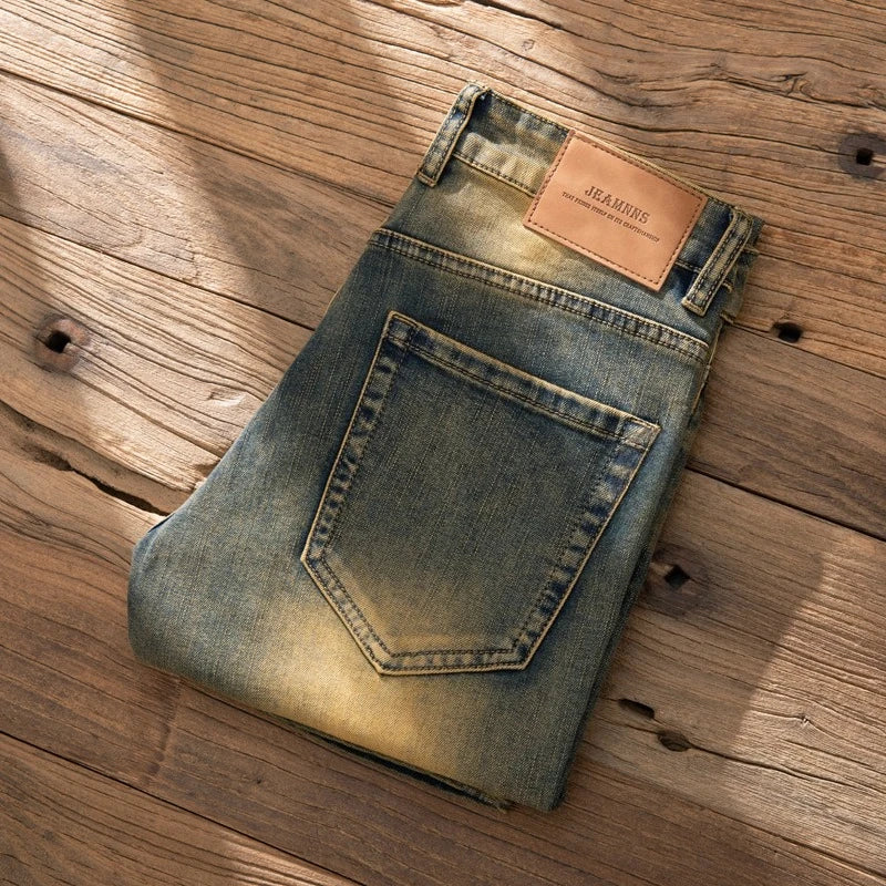 Straight Casual Pencil Straight Stretch Denim Trousers